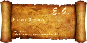 Eszes Orgona névjegykártya